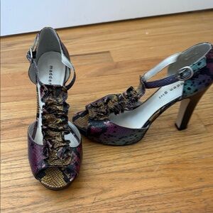 Madden Girl Purple and Black Heeled Sandals